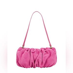 Pink Suede Shoulder Bag